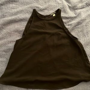 American apparel black open back shirt